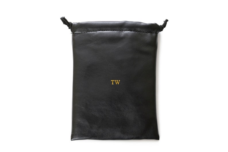Black Personalized Golf Drawstring Pouch