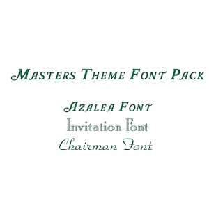 Pacchetto font Masters Golf Tournament