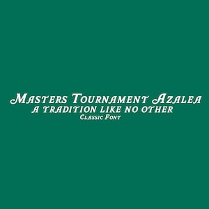 Torneo de golf de maestros Tipo de fuente Azalea