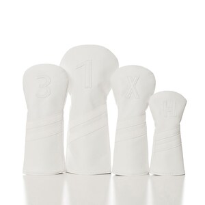 Personalized White Headcover Set