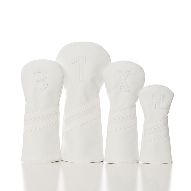 Personalized White Headcover Set