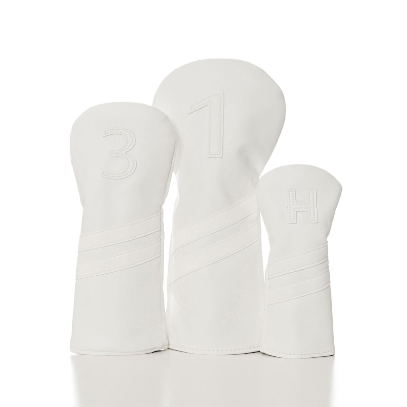 Personalized White Headcover Set