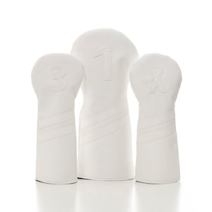 Personalized White Headcover Set