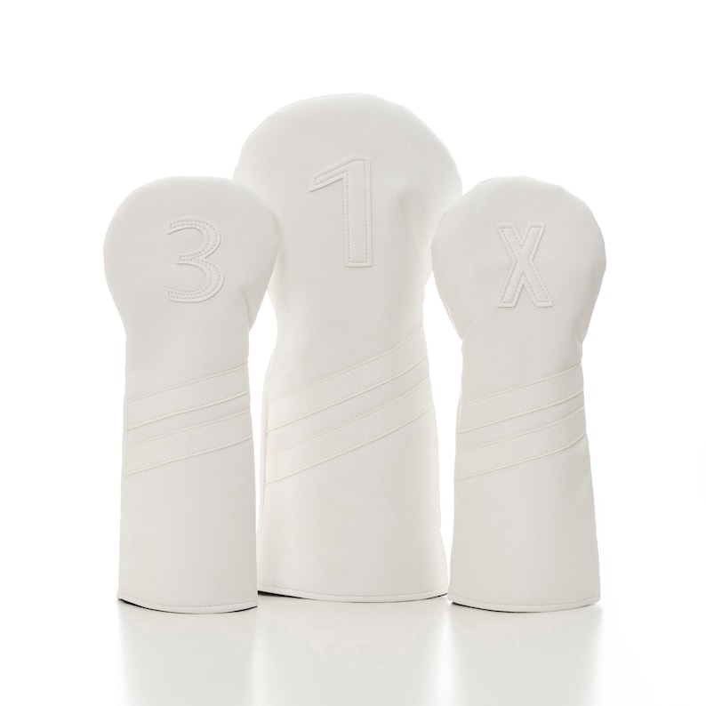 Personalized White Headcover Set
