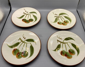 Mid Century Stangl Pottery ORCHARD SONG Set of 4 Bread Plates Great condition!