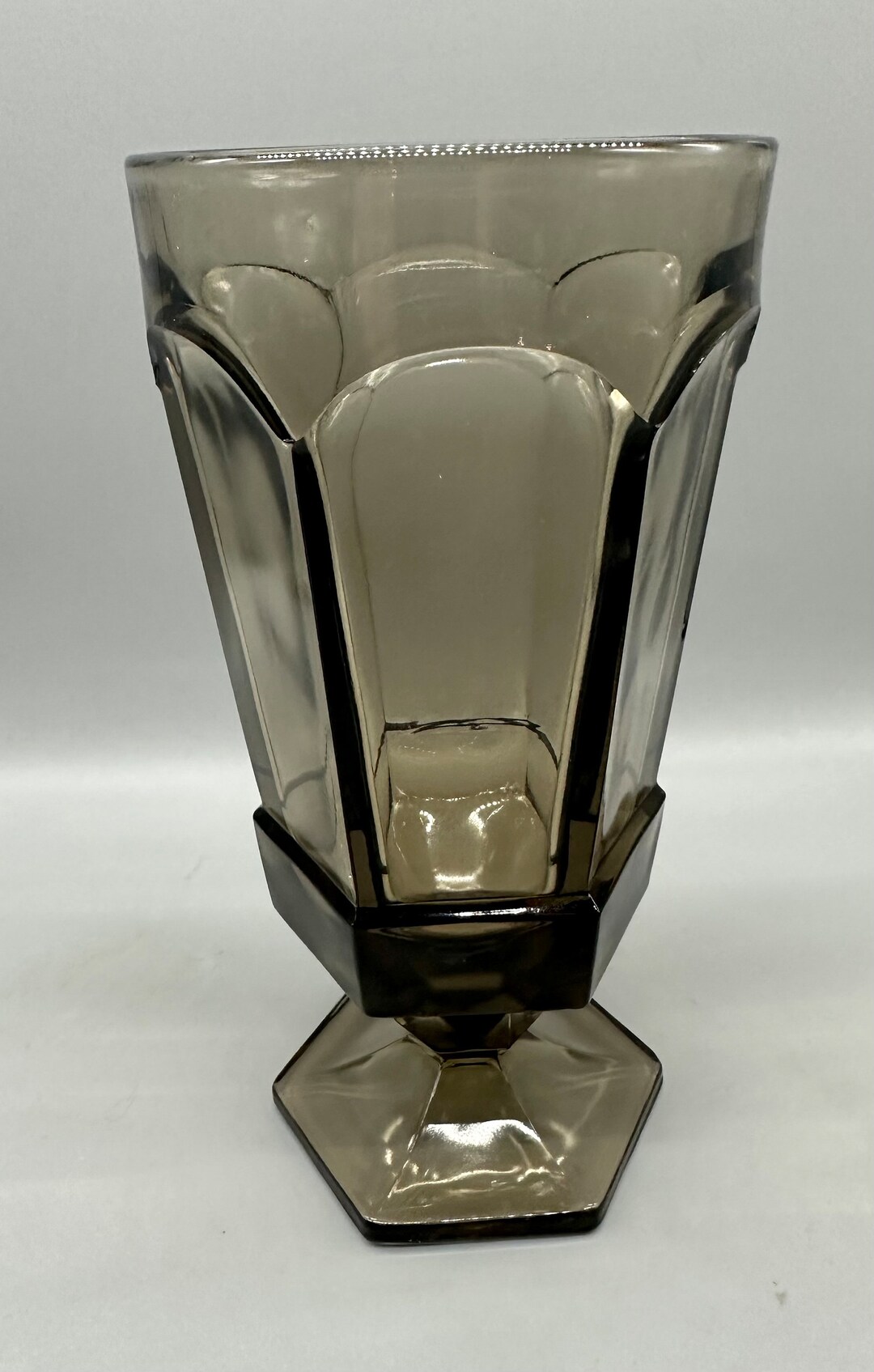 Fostoria Glass 1970's Mid Century VIRGINIA Smoke Brown Etsy