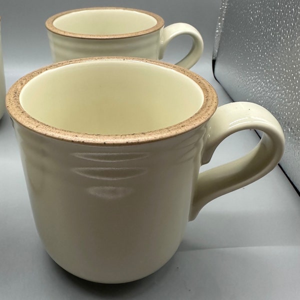 Noritake Stoneware MADERA IVORY 8474 2 Coffee Mugs Cups Excellent!