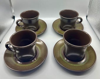 Franciscan MADEIRA 1970's Set of 4 Cups and Saucers EXCELLENT!