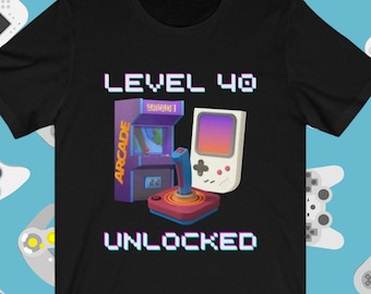 40e verjaardag Shirt cadeau idee, Retro Gamer verjaardag T-shirt, Arcade Gamer Gift, Atari Lover Gift, Vintage 1982 verjaardag, 3D Arcade Gameboy