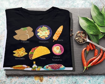 Mexican Foodie Shirt, Mexican Food T-shirt, Mexican Food Lover Valentines Gift, Valentine&#39;s Day Gift, Birthday Gift, Tacos Tequila Tee