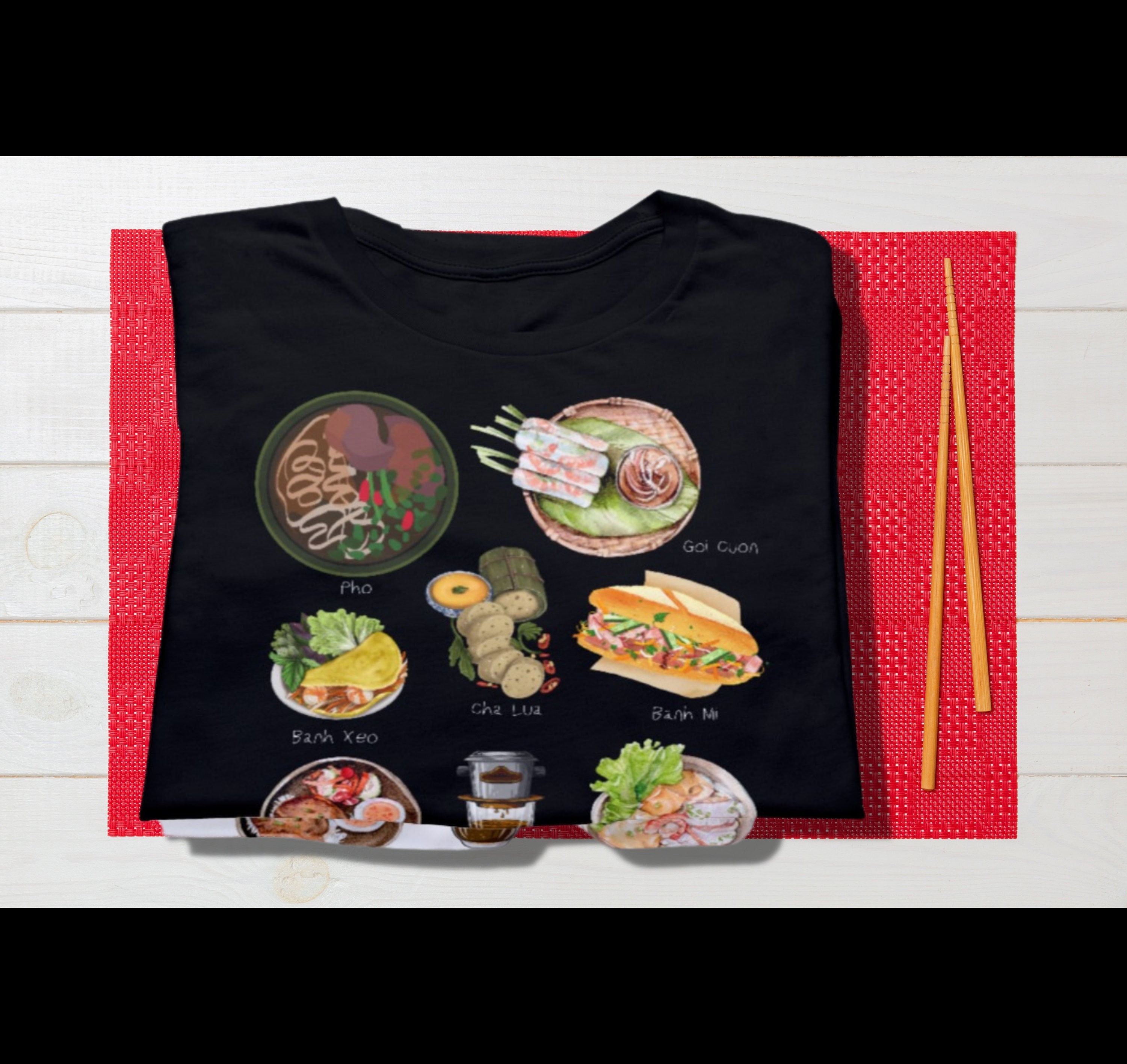 Vietnamese Foodie Shirt, Saigon Vietnam T-shirt, Food Lover Valentines Gift, Valentine's Day Gift, Birthday Gift, Pho Banh Mi Tee