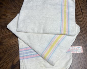 Vintage Beacon Baby Receiving Blankets 3 Total