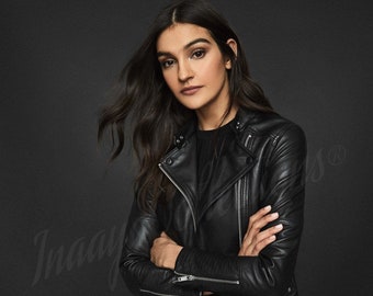 Women's Leather Jacket, women's Black leather jacket made of 100% Original lambskin leather