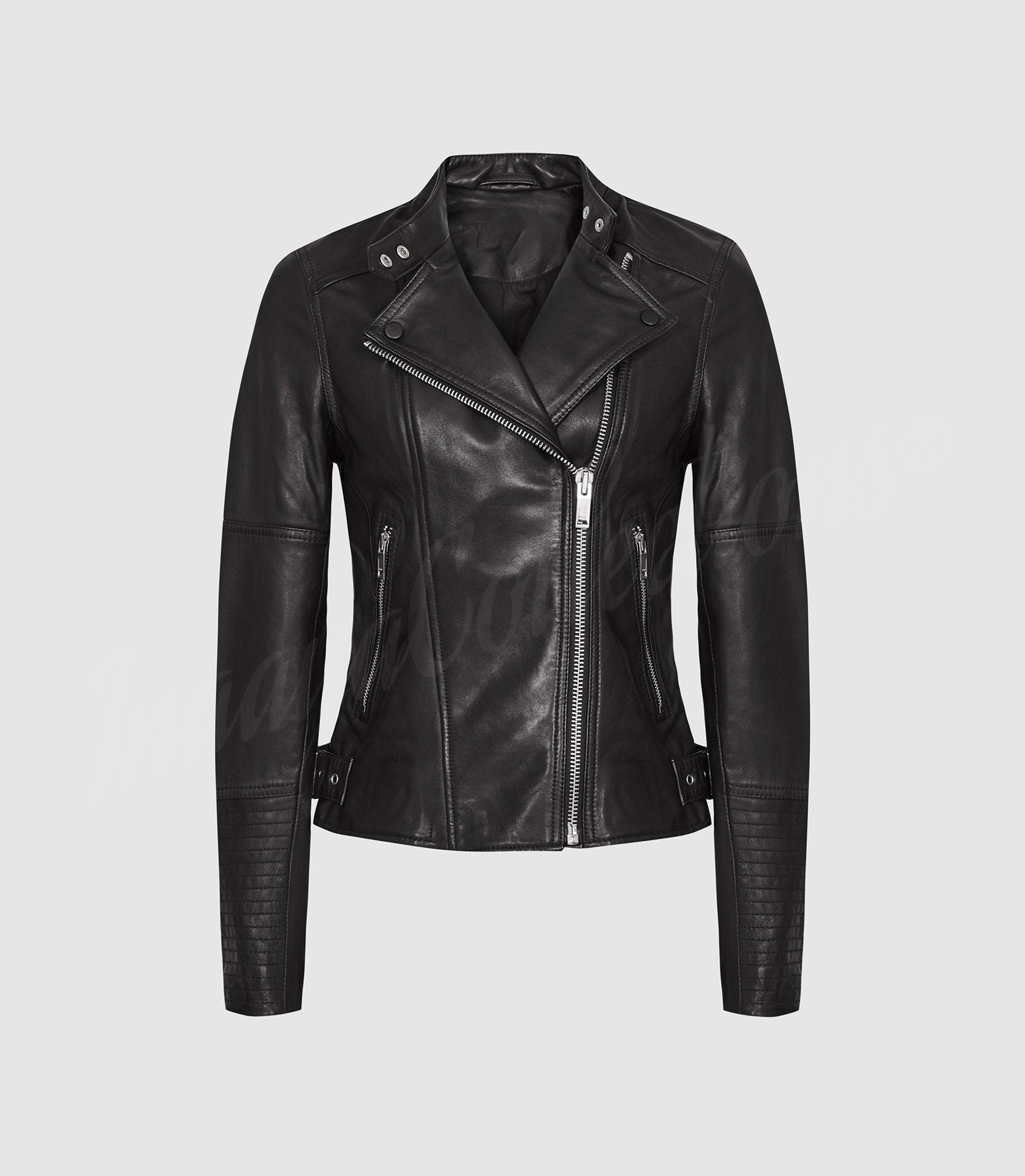 Women's Leather Jacket, Women's Black Leather Jacket Made of 100% Original  Lambskin Leather 