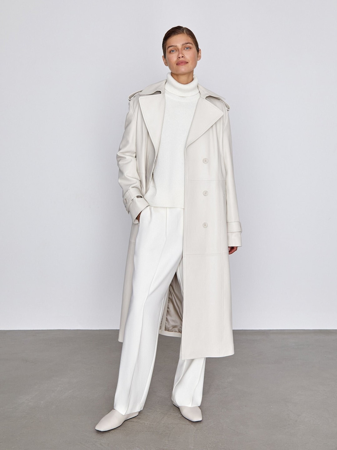 【送料&関税込】Off-White Cappotto Wyongtao Men's Trench Coat Lightweight Single Breasted