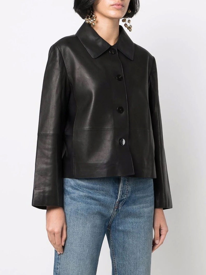 Ladies Classic Leather Blazer Coats Woman Leather Jacket - Etsy