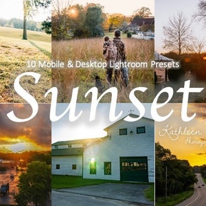 10 Sunset Lightroom Presets for Mobile and Desktop - Lifestyle Presets, Blogger Presets, Travel Presets, Summer Presets, Dusk & Sun Presets