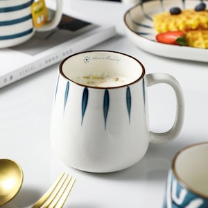 Have a blessed day-Coffee Mug Japanese Style Hand Made Ceramic Better Christian Christmas Birthday Gifts for himher Water Tea Morning Milk