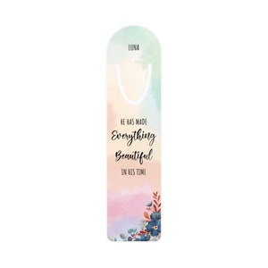 Personalized Name Aluminum Bookmark-Bibleverse-Christian Art-Bibleverse-Biblestudy-Baptism-Easter-Christmas Gift for her mom sister-BM006