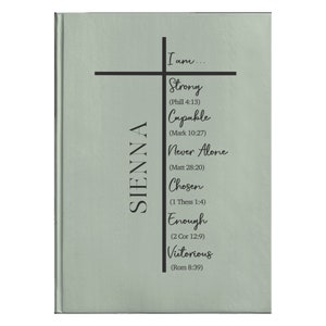Cross Notebook Personalized Name Journal Notebook Cross-bibleverse-custom Unique ...