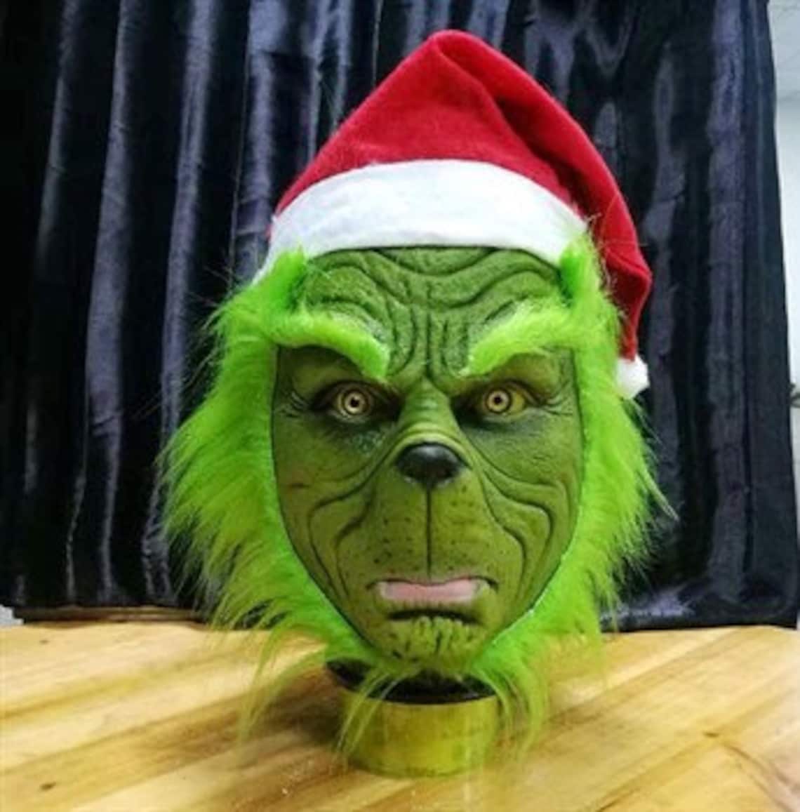 Máscara de grinch ladrón de Navidad Etsy