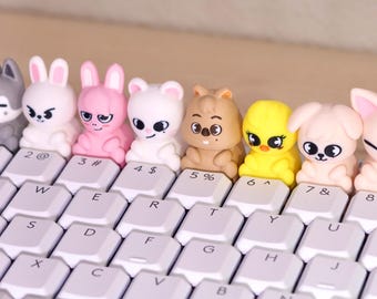 SKZOO 3D Printed Keycap | Stray Kids OT8 Collectible | KPOP Fan