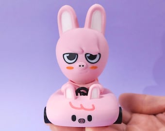 Figurina di auto stampata in 3D Dwaekki / Figurina di auto stampata in 3D SKZOO / Oggetto da collezione Stray Kids OT8 / Regalo per fan KPOP / Decorazione SKZ Merch / Changbin