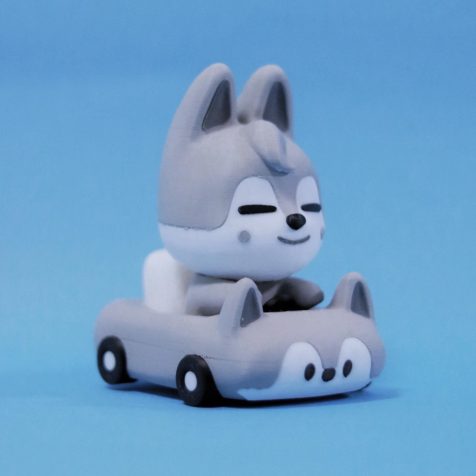 Wolf Chan 3D Printed Car Figurine | SKZOO 3D Printed Car Figurine