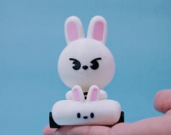 Figurina di auto stampata in 3D Leebit / Figurina di auto stampata in 3D SKZOO / Oggetto da collezione Stray Kids OT8 / Regalo per fan KPOP / Decorazione SKZ Merch / Lee Know