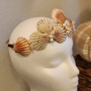 Adult Mermaid Crown. Seashells and Pearls Mermaid Crown. Tieback ...