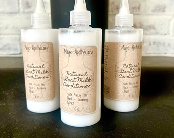 Etsy Best Seller Organic Goat milk Conditioner with Prickly Pear, Peach and Rosemary extract