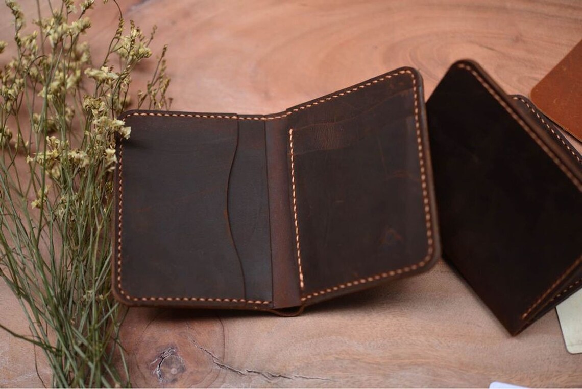 Men's cowhide wallet whole cowhide wallet cow leather Etsy