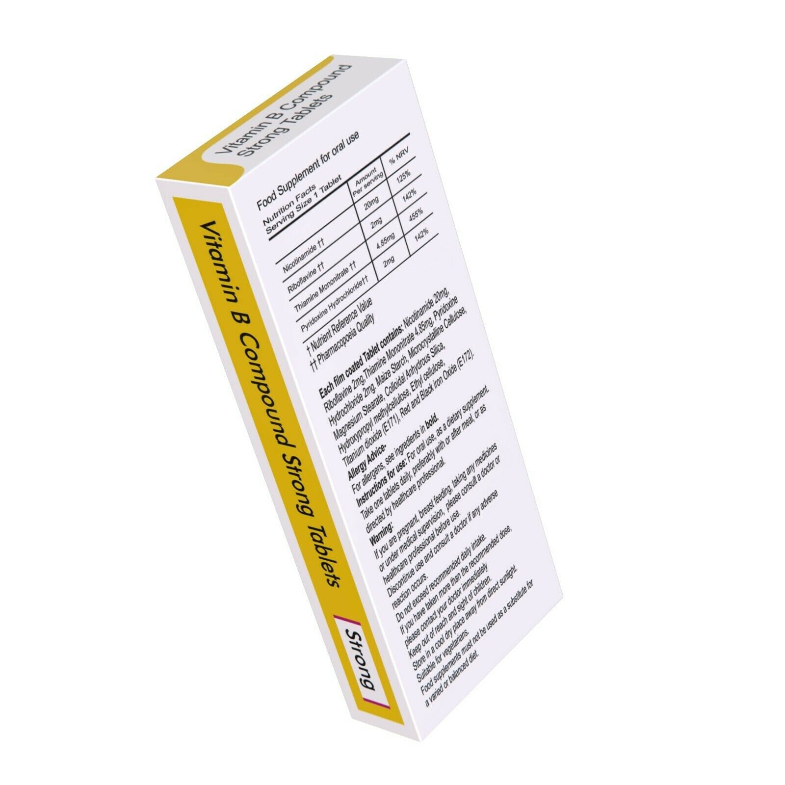 Vitamin B Compound Strong 28 Tabletten OFFER 4 Packungen mit Etsy