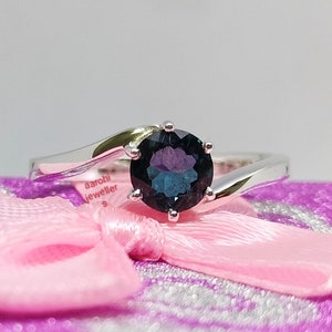 Genuine Blue Topaz Ring,925 Sterling Silver Ring, London Blue Topaz Ring, Minimalist Ring, Topaz Ring For Women , Own Gift Ring