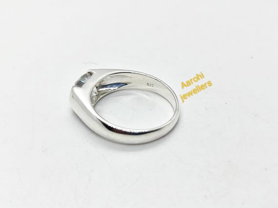 Anello Uomo Matrimonio In Moissanite Taglio Cuscino 3,20 CT - Argento Sterling 925, Taglia 11, Nuovo Senza Etichette - 4