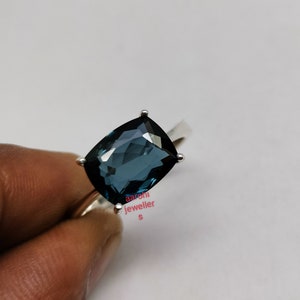 Natural London Blue Topaz Ring, Handmade Ring, 925 Sterling Silver Ring, Wedding Ring, Vintage Topaz Ring, Birthstone Ring, Anniversary Ring