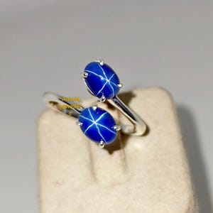Vintage Lindy Star Sapphire Ring: 925 Sterling Silver, Minimalist Style