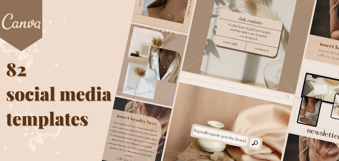 Social Media Canva Templates | Sasha Monique | Boho, Monochromatic ...