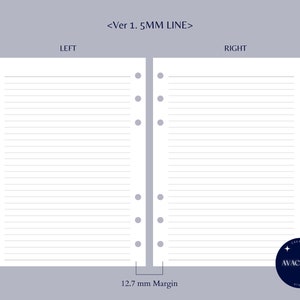 Notes Paper Set | A5 Printable Insert Pdf | Blank Line, Grid, Dot ...