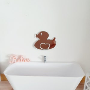 Dolls House Cute little duck mirror, Miniature Mirror, 12th Scale Mirror