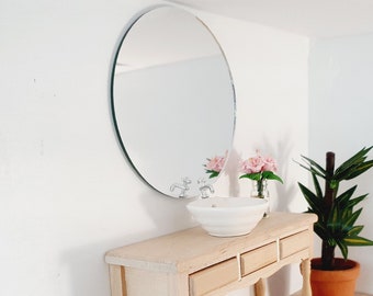 Dolls House Modern Large Round Mirror, Miniature Mirror, 12th Scale Mirror (MIR-1)