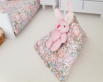 Dolls House Miniature Bean Bag Chair | Liberty Michelle Fabric, 1:12 Scale