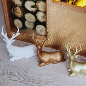 Dolls House 1x Christmas Reindeer/Stag, Christmas Ornaments, 1:12th Scale, Miniature Ornaments