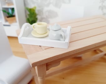 Dolls House Coloured Tray 1:12th Scale Tray, Miniature Tray, Choice of Colours