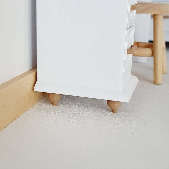 Letto Matrimoniale In Miniatura Scala 1:12 – Quercia Con Biancheria – Per Casa Delle Bambole