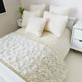 Dolls House Cream Boucle Bedding Set, 12th Scale Miniature