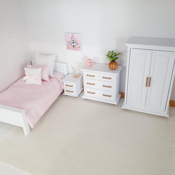 Dollhouse Miniature Bedroom Furniture Modern - Etsy