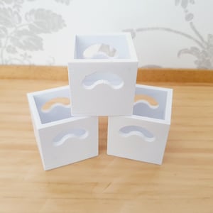 Scatola portaoggetti a cubo colorato per casa delle bambole, scala 1:12, scatole in miniatura