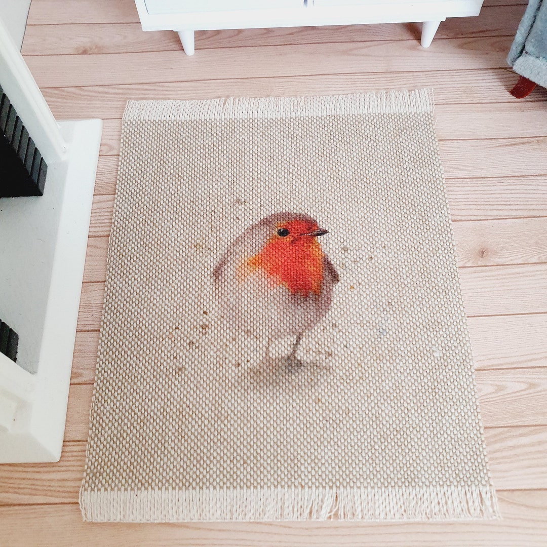 Dolls House Robin Linen Look Rug: Miniature Scale - Etsy