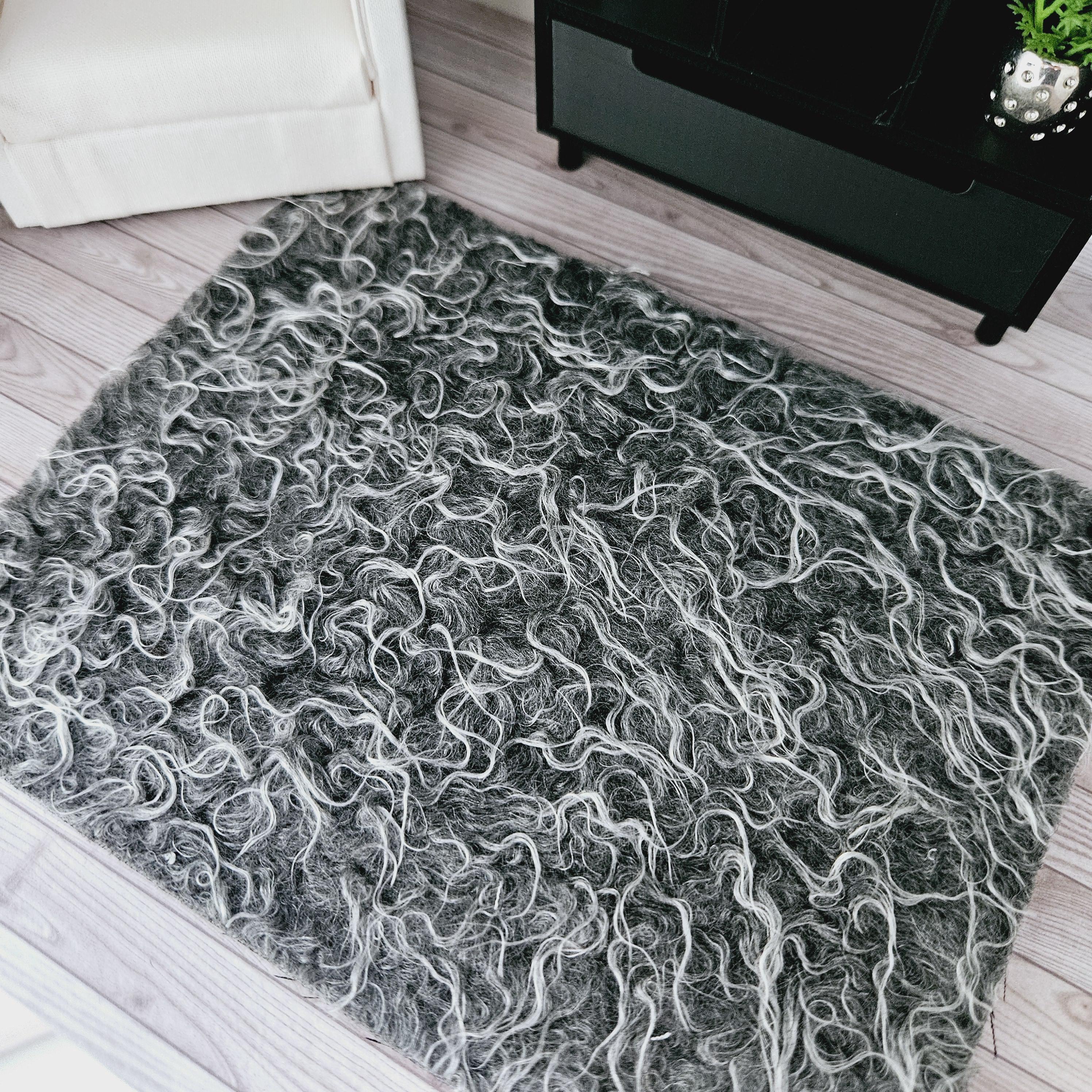 Odoria Tapis miniature à l'échelle 1/12, accessoires pour maison de poupée, rayures Odoria Tapis miniature à l'échelle 1/12, accessoires pour maison de poupée, rayures